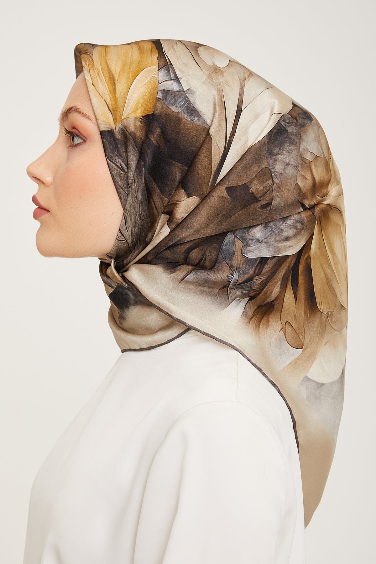 Armine Nocturne Floral Silk Scarf #2 Silk Hijabs,Armine Armine 