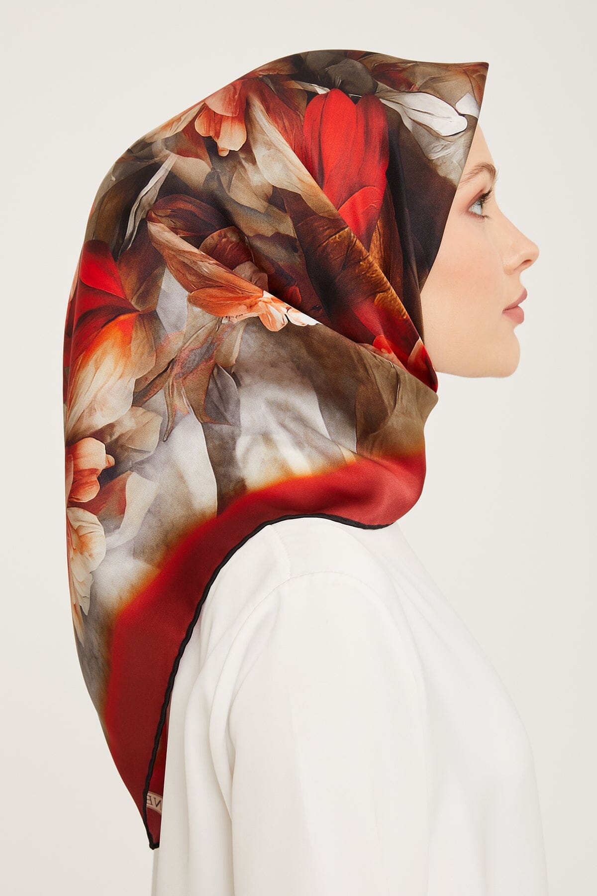 Armine Nocturne Floral Silk Scarf #3 Silk Hijabs,Armine Armine 